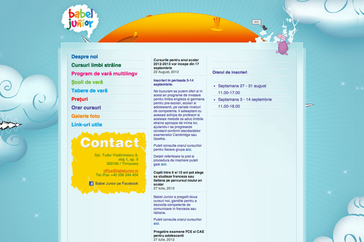 Babel Junior website preview